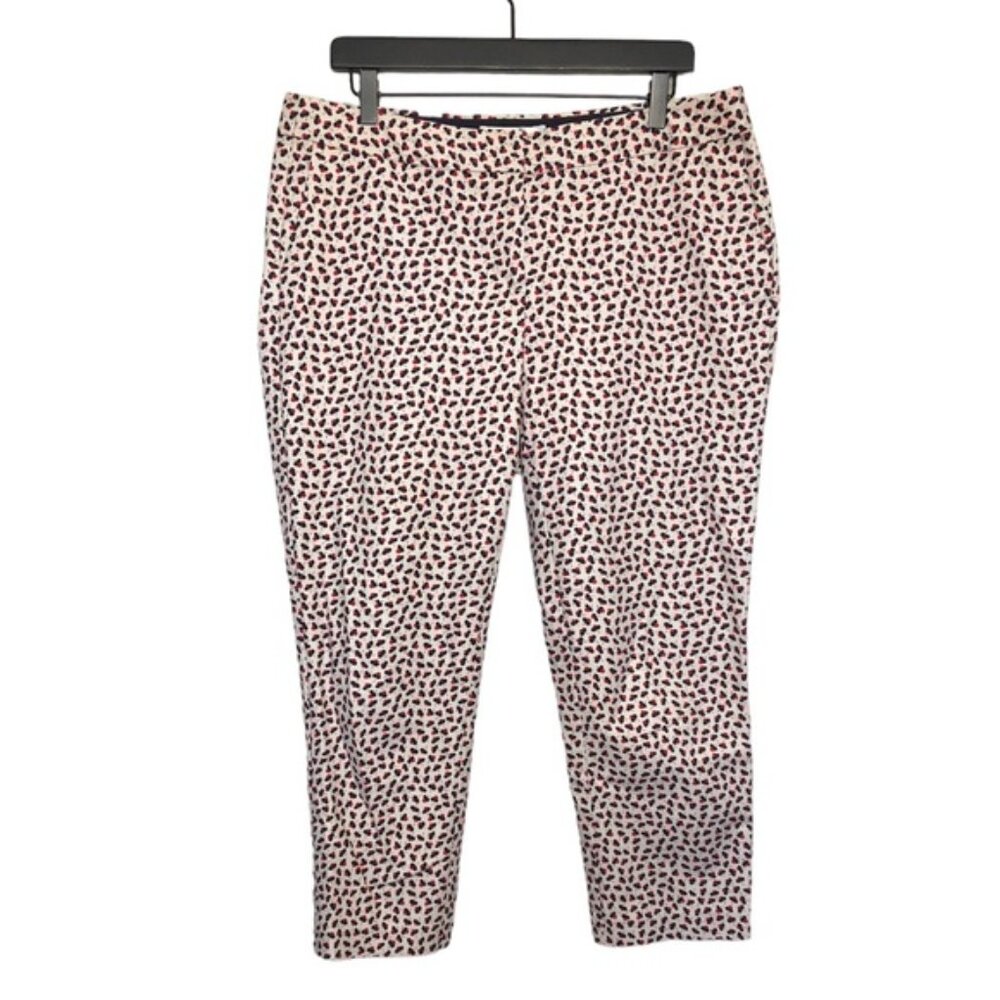 Boden Pink and Black Printed Ankle Pants